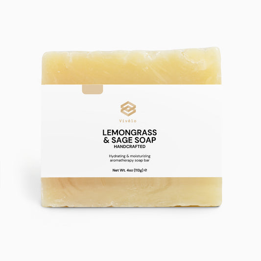 Vivélo Lemongrass & Sage Soap – Gentle, Natural Cleanser for Sensitive Skin