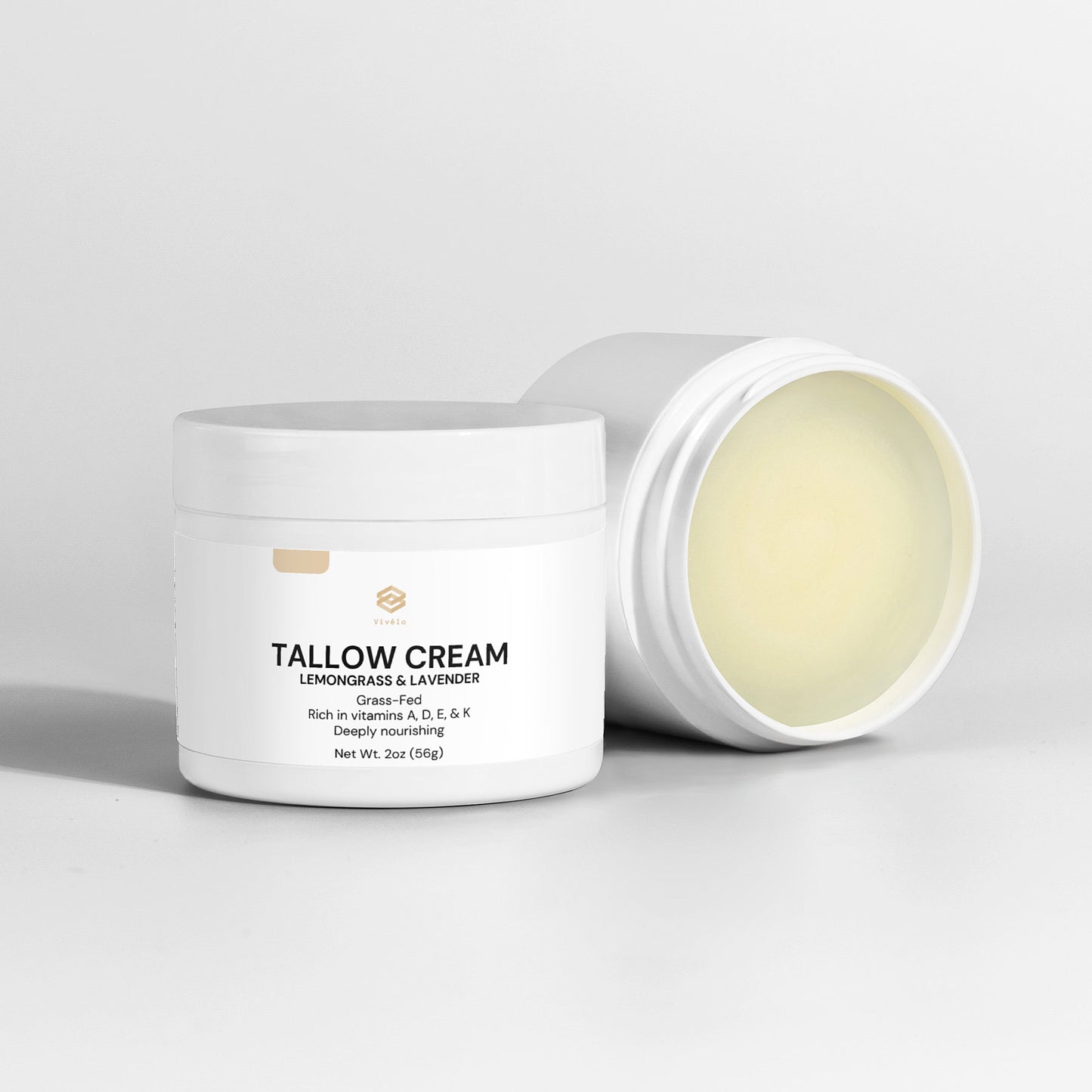 Vivélo Tallow Cream Lemongrass & Lavender – Luxurious, Nourishing Skincare from Grass-Fed Beef Tallow