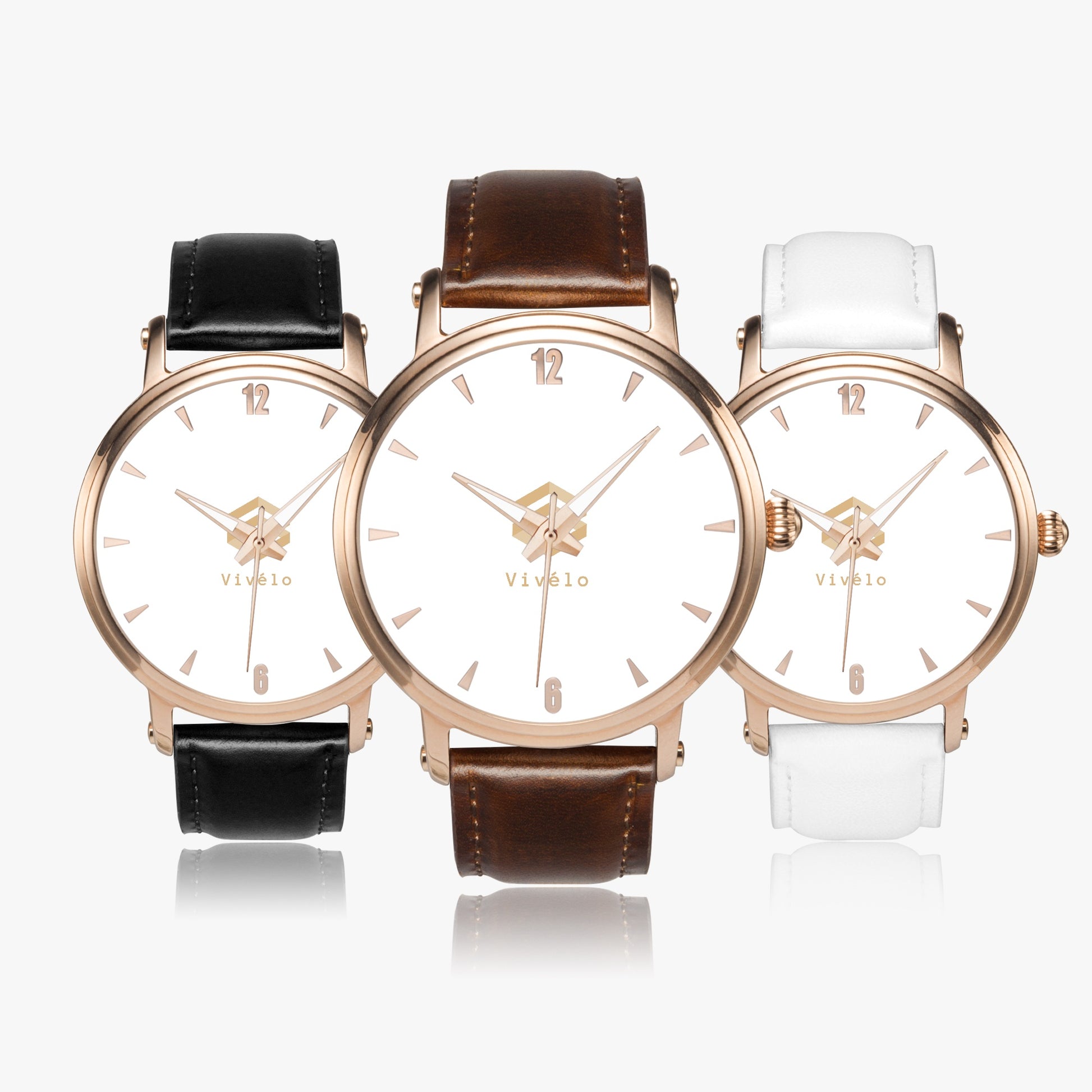 Rose Gold Stainless Steel Automatic Watch with Leather Strap
Unisex Mechanical Watch - No Battery, Sustainable Design