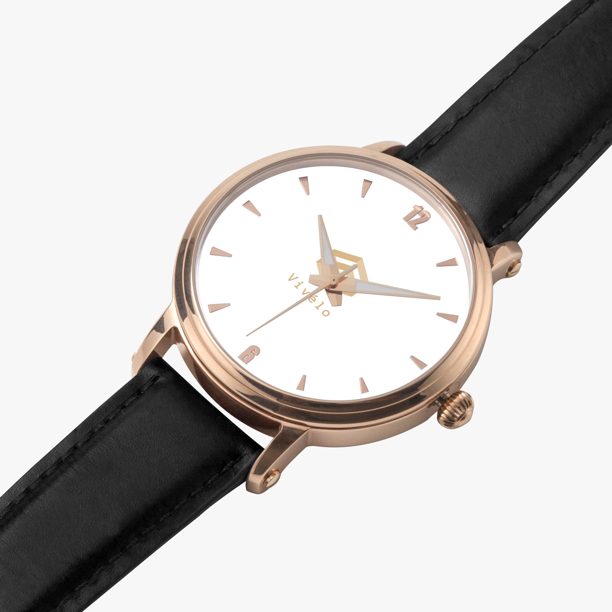 Rose Gold Stainless Steel Automatic Watch with Leather Strap
Unisex Mechanical Watch - No Battery, Sustainable Design