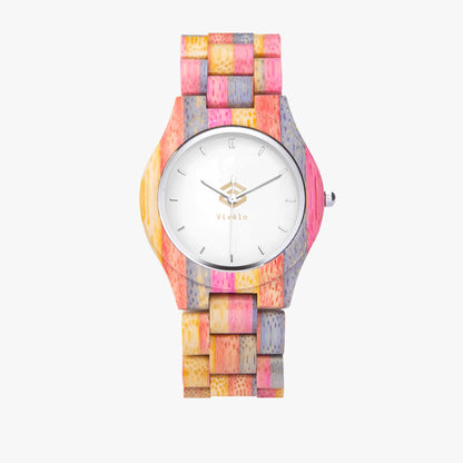 Grey & Pink Camouflage Bamboo Wood Watch with CITIZEN Movement
Eco-Friendly 38mm Unisex Wooden Watch for Minimalist Style