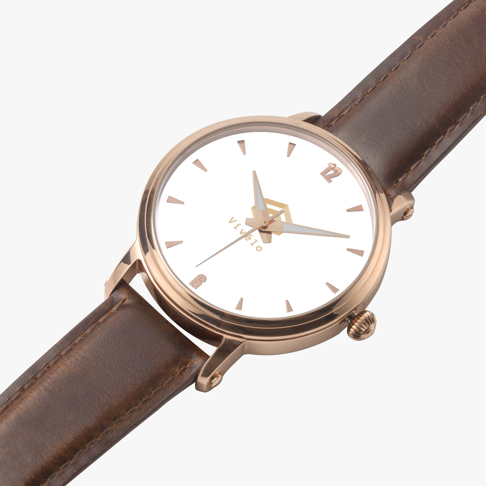 Rose Gold Stainless Steel Automatic Watch with Leather Strap
Unisex Mechanical Watch - No Battery, Sustainable Design