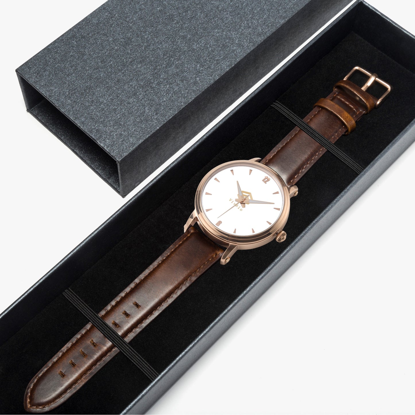 Rose Gold Stainless Steel Automatic Watch with Leather Strap
Unisex Mechanical Watch - No Battery, Sustainable Design