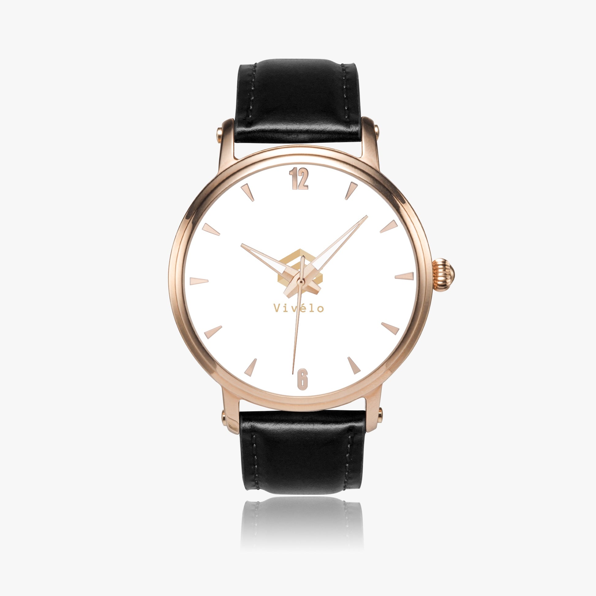 Rose Gold Stainless Steel Automatic Watch with Leather Strap
Unisex Mechanical Watch - No Battery, Sustainable Design